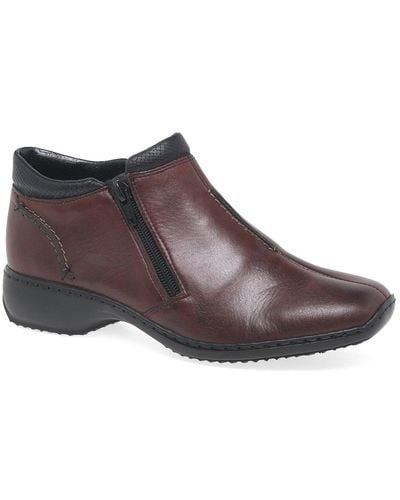 Rieker Drizzle Casual Ankle Boots - Brown