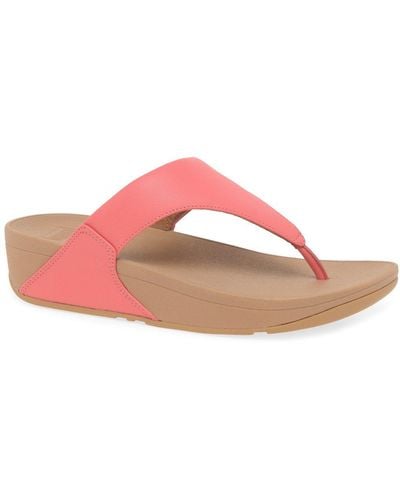 Fitflop Fitflop Lulu Leather Toe Post Sandals - Pink