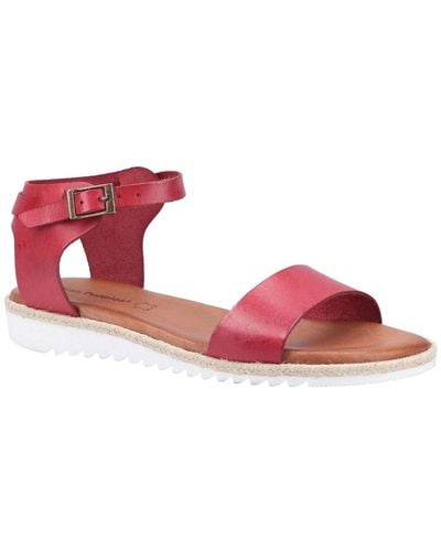 Hush Puppies Gina Low Wedge Sandals - Red