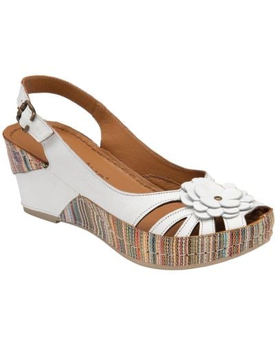 Lotus Caria Wedge Sandals - Metallic