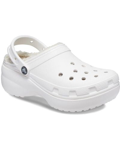 Crocs™ Classic Platform Lined Clog White Size 7 Uk