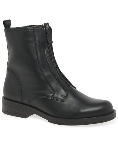 Gabor Heugh Ankle Boots - Black