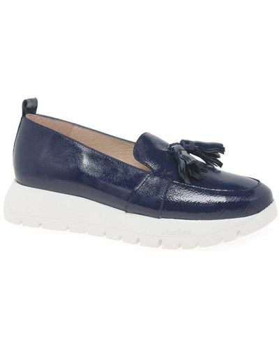 Wonders Materia Loafers - Blue