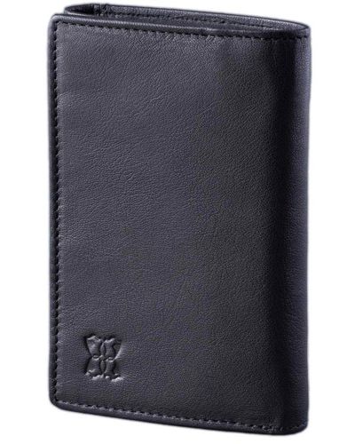 Lakeland Leather Bowston Leather Tri-fold Wallet - Blue
