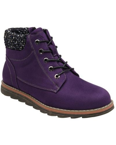 Lotus Drew Ankle Boots - Purple