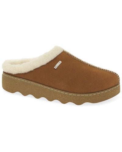 Rohde Cosy Mule Slippers - Brown