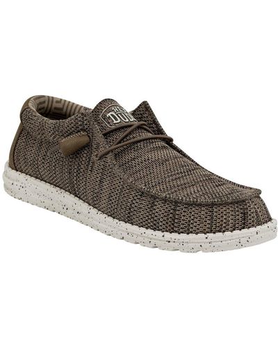 Hey Dude Wally Sox Shoes - Brown