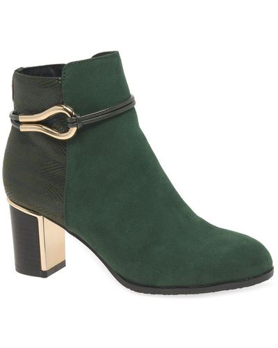 Lotus Autumn Ankle Boots - Green