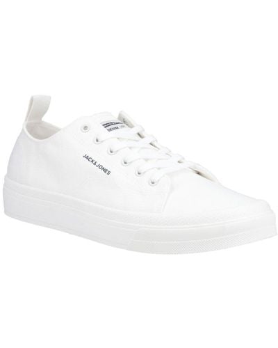 Jack & Jones Bayswater Canvas Sneakers Size: 7 - White