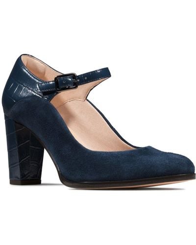 Clarks Kaylin Alba Womens Mary Jane Court Shoes - Blue