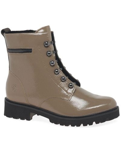 Remonte Cable Biker Boots - Brown