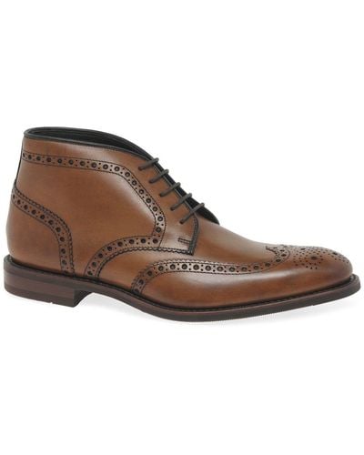 Loake Sywell Brogue Boots - Brown