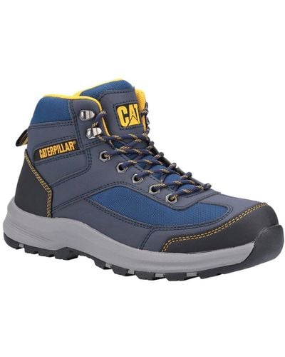 Caterpillar Elmore Mid Safety Hiking Boots - Blue