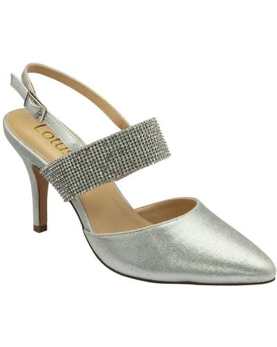 Lotus Violette Slingback Court Shoes - Metallic