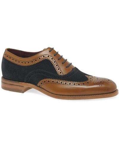 Loake Thompson Formal Lace Up Brogues - Blue