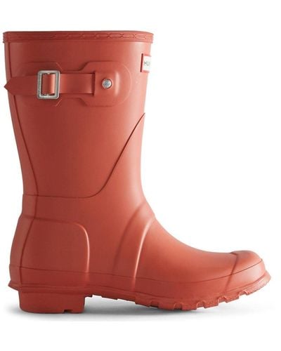 HUNTER Original Short Wellingtons - Red