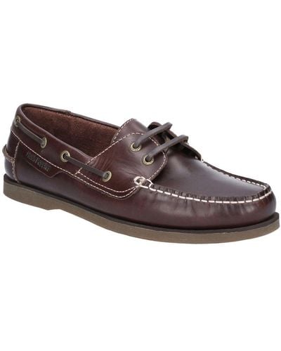 Hush Puppies Henry Lace Up Moccasin Shoes - Brown