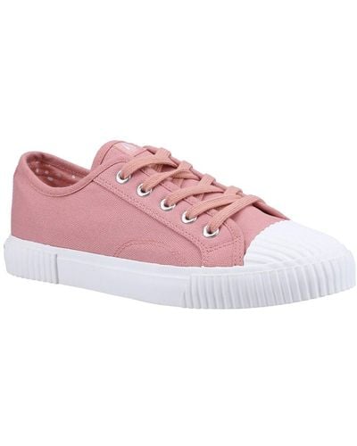 Hush Puppies Brooke Canvas Trainers - Pink