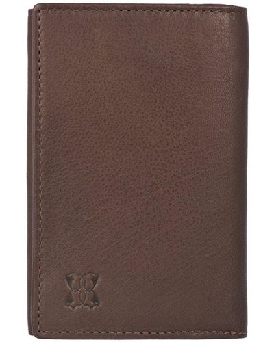 Lakeland Leather Bowston Leather Tri-fold Wallet - Brown