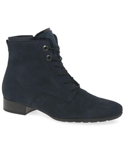 Gabor Boat Ankle Boots - Blue