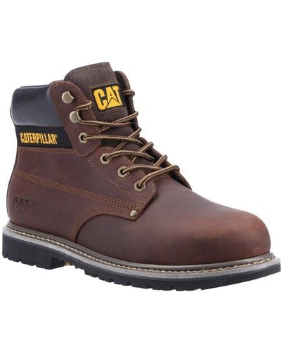 Caterpillar Powerplant S3 Gyw Safety Boots - Brown