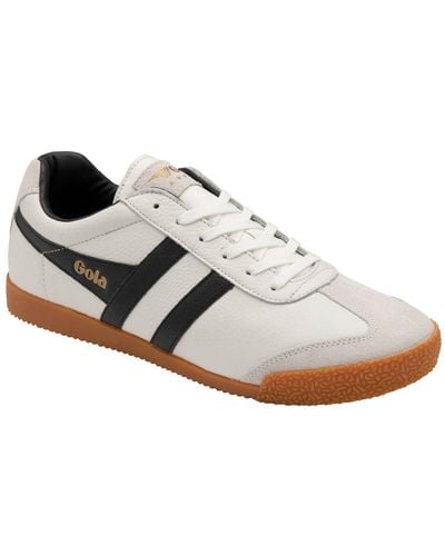Gola Harrier Leather Trainers - White