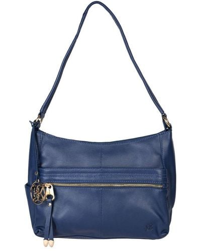 Lakeland Leather Cartmel Shoulder Bag - Blue
