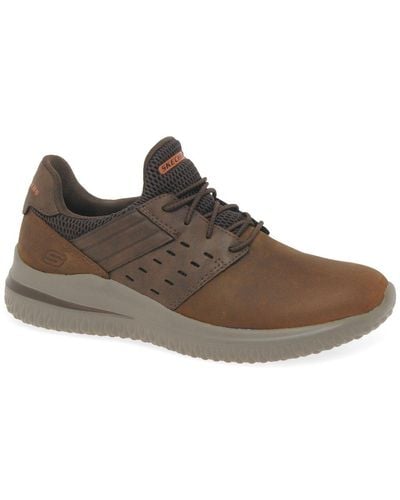 Skechers Delson 3.0 Trainers - Brown