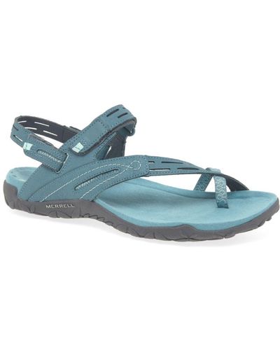 Merrell Terran Convert Ii Womens Toe Loop Sandals - Blue