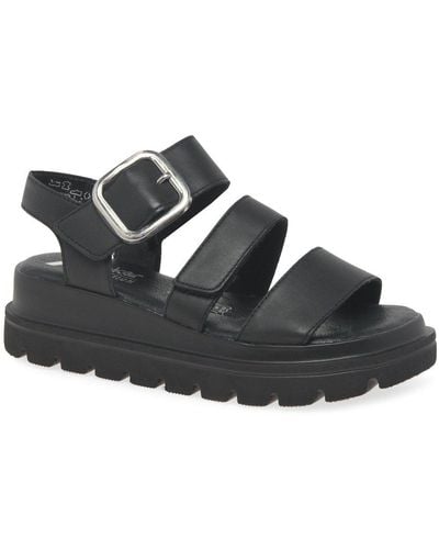 Rieker Asset Wedge Heel Sandals - Black