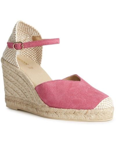 Geox D Gelsa A Wedge Sandals Size: 4 / 37 - Pink