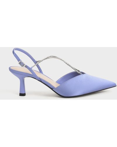 Charles & Keith, Shoes, Charles Keith Adel Recycled Polyester Gemstrap  Slingback Ballerina Pumps