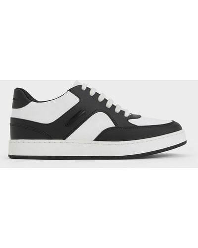 Charles & Keith Two-tone Low-top Trainers - Black