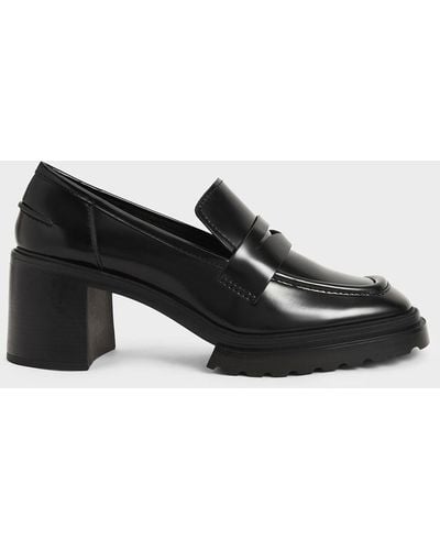 Charles & Keith Penny Loafer Court Shoes - Black