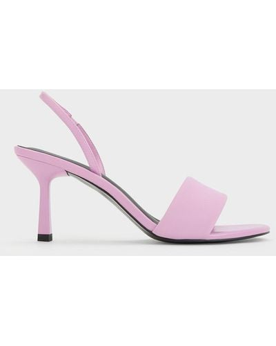 Charles & Keith Padded Strap Slingback Court Shoes - Pink