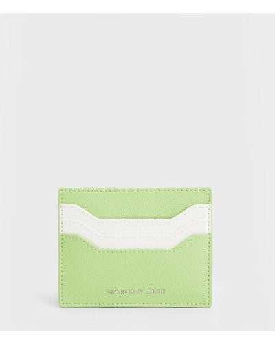 Charles & Keith Two-tone Multi-slot Card Holder - Green
