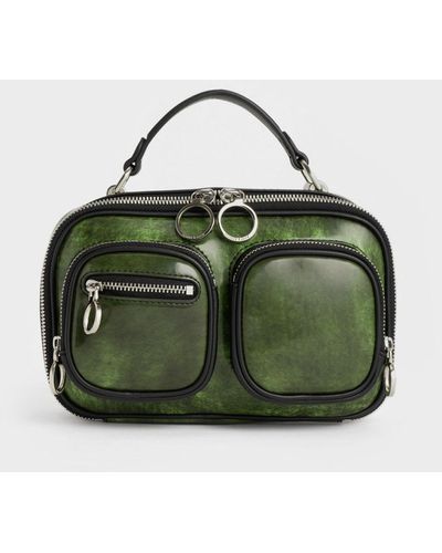 Charles & Keith Multi-pouch Crossbody Bag - Green