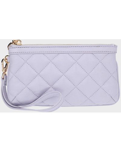 Charles & Keith Cressida Quilted Wristlet - Purple