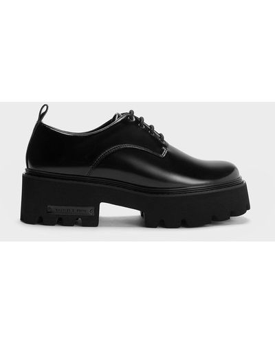 Charles & Keith Imogen Chunky Oxfords - Black