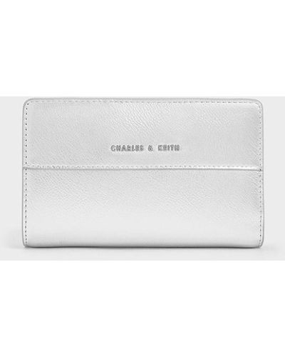 Charles & Keith Women's Tallulah Metallic Push-Lock Wallet