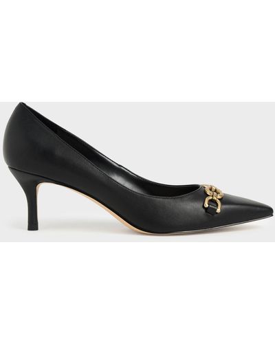 Black Kyra Patent Leather Pumps - CHARLES & KEITH SE