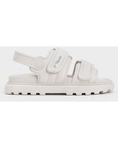 Charles & Keith Romilly Puffy Sports Sandals - White