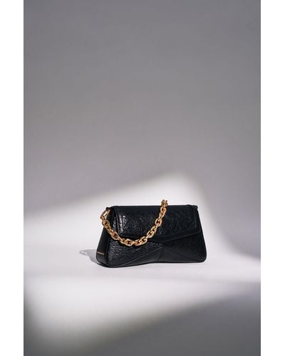 Black Alcott Scarf Chain-Link Shoulder Bag - CHARLES & KEITH US