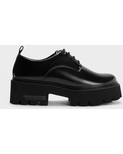 Charles & Keith Imogen Chunky Oxfords - Black