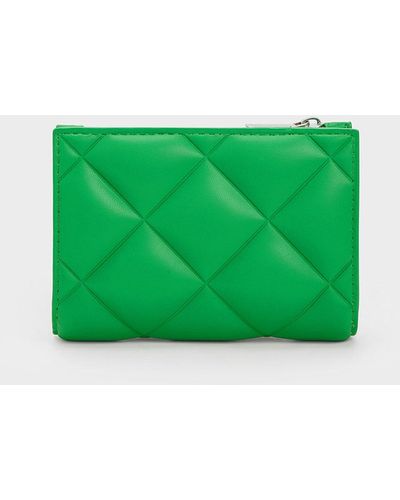 Charles & Keith Gemma Quilted Card Holder - Green