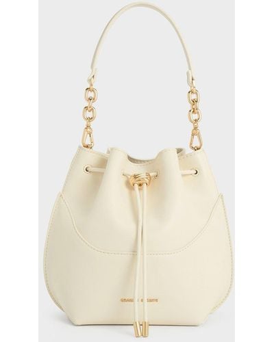 Charles & Keith Cassiopeia Bucket Bag - White