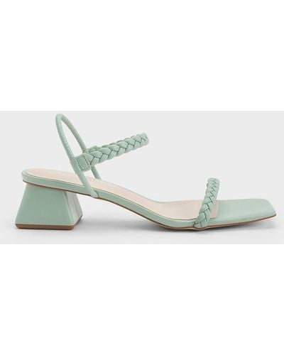 Charles & Keith Braided Back Strap Sandals - Multicolour
