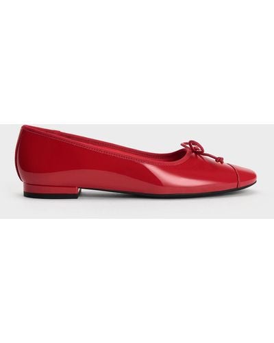 Charles & Keith Bow Ballet Flats - Red