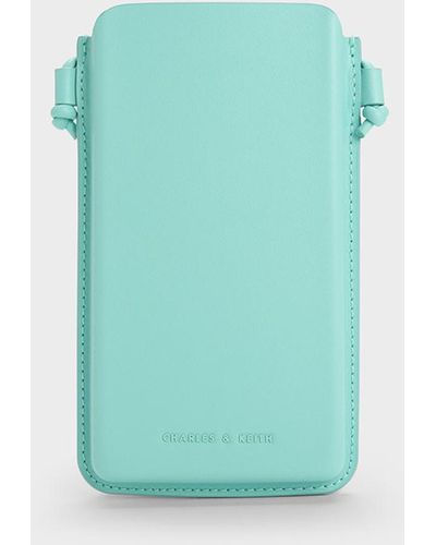 Charles & Keith Camelia Phone Pouch - Blue