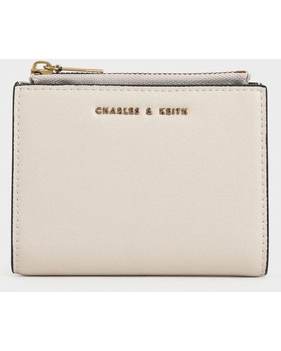 Charles & Keith Harmonee Top Zip Small Wallet - White